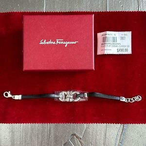 Salvatore Ferragamo Bracelet Black Sterling Silver